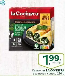 Supermercados Dani La cocinera - canelones espinacas y queso oferta