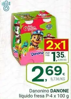 Supermercados Dani Danone - danonino líquido fresa p-4 oferta