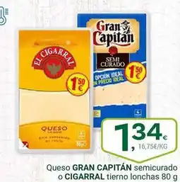 Supermercados Dani Gran capitán - queso semicurado o cigarral tierno lonchas oferta