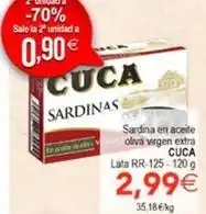 SPAR Cuca - sardina en aceite oliva virgen extra oferta