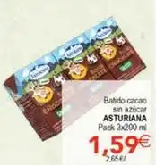 SPAR La asturiana - batido cacao sin azucar oferta