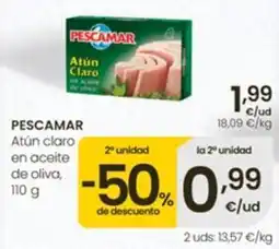 Eroski Pescamar atún claro en aceite de oliva oferta