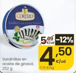 Eroski Cortizo sardinillas en aceite de girasol oferta
