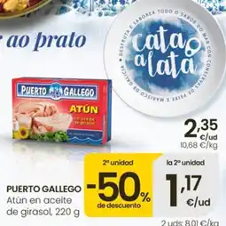 Eroski Puerto Gallego atún en aceite de girasol oferta