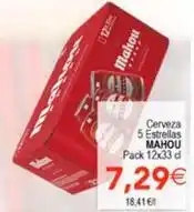 SPAR Mahou - cerveza 5 estrellas oferta