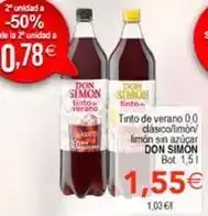 SPAR Don simón - tinto de verano 0.0 dásico/ limón oferta