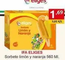 Supermercados Extremadura Ifa eliges - sorbete limon y naranja oferta
