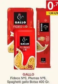 Supermercados Extremadura Gallo - fideos noo oferta