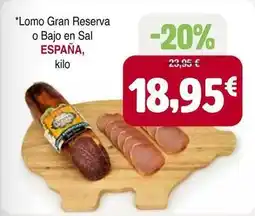 Masymas España - lomo gran reserva o bajo en sal oferta