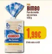 Masymas Bimbo - pan de molde sin corteza oferta