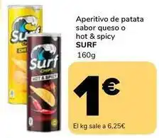 Supeco Surf - aperitivo de patata sabor queso o hot & spicy oferta
