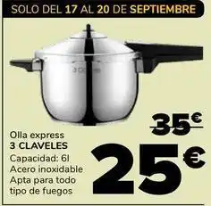 Supeco 3 claveles - olla express oferta