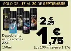 Supeco Axe - desodorante oferta