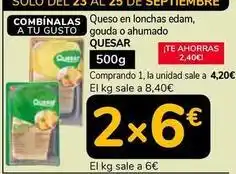 Supeco Quesar - queso en lonchas edam, gouda o ahumado oferta