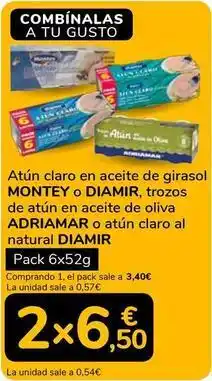Supeco Montey / diamar / adriamar / diamir - atun claro en aceite de girasol oferta