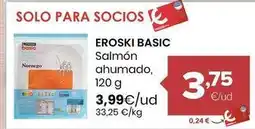 Autoservicios Familia Eroski basic - salmon ahumado oferta