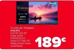Supeco Philips - tv led 40 pfs6050 oferta