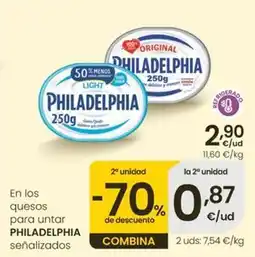 Eroski Philadelphia - en los queso para untar oferta