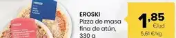 Autoservicios Familia Eroski - pizza de masa fina de atún oferta