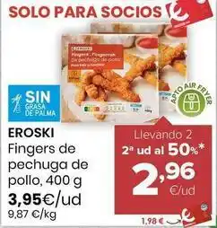 Autoservicios Familia Eroski - fingers de pechuga de pollo oferta