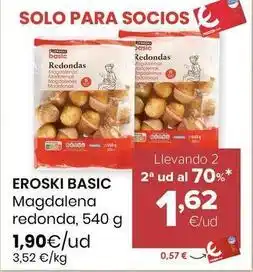 Autoservicios Familia Eroski basic - magdalena redonda oferta