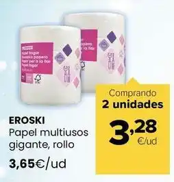 Autoservicios Familia Eroski - papel multiusos gigante, rollo oferta