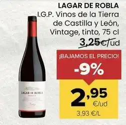Autoservicios Familia Lagar de la robla - vinos de la tierra de castilla y leon vintage, tinto oferta
