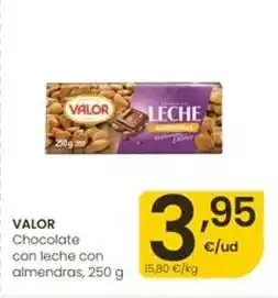 Eroski Valor - chocolate con leche con almendras oferta
