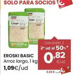 Autoservicios Familia Eroski basic - arroz largo oferta