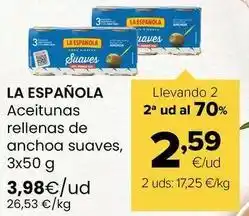 La española - aceitunas rellenas de anchoa suaves