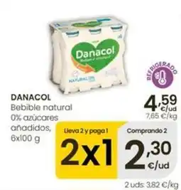 Eroski Danone - danacol bebible natural 0% azucares anadidos oferta