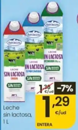 Eroski Arturiana leche sin lactosa oferta