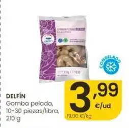 Eroski Delfín - gamba pelada, 10-30 piezas/libra oferta