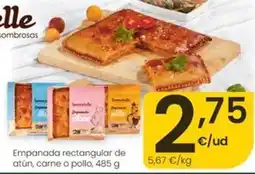 Eroski Empanada rectangular de atun/carne o pollo oferta
