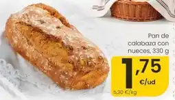 Eroski Pan de calabaza con nueces oferta