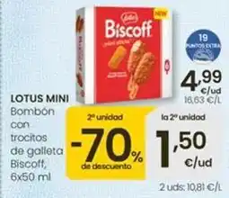 Eroski Lotus - biscoff mini bombon con trocitos de galleta oferta