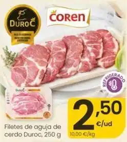 Eroski Coren - filetes de aguja de cerdo duroc oferta