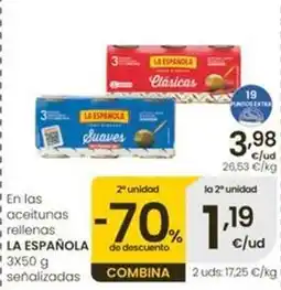 Eroski La española - en las aceitunas rellenas oferta