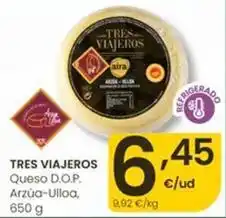 Eroski Tres viajeros - queso d.o.p. arzua-ulloa oferta