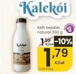 Eroski Kalekói - kefir bebible natural oferta