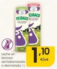 Eroski Feiraco - leche sin lactosa semidesnatada o desnatada oferta