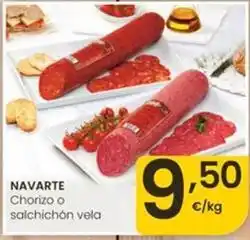 Eroski Navarte - chorizo o salchichon vela oferta