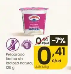 Eroski Larsa - preparado lacteo sin lactosa natural oferta