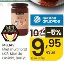 Eroski Melias - miel multifloral lx.p. miel de galicia oferta