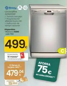 Eroski Balay - lavavajillas 3vs5332ip oferta