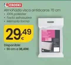 Eroski Eroski - almohada visco antiacaros oferta