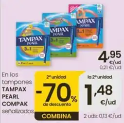 Eroski Tampax pearl compak oferta