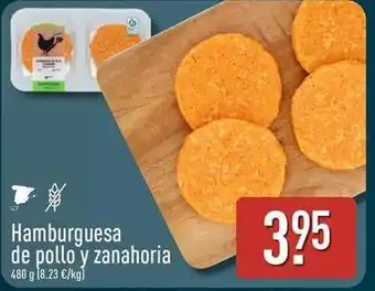 Hamburguesa de pollo y zanahoria