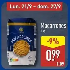 ALDI Macarrones oferta