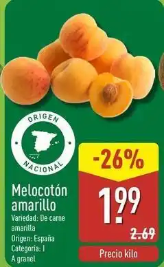 ALDI Melocoton amarillo oferta